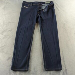 Diesel‎ Larkee Jeans Mens 40x32 Dark Wash Regular Straight Stretch Preppy EUC